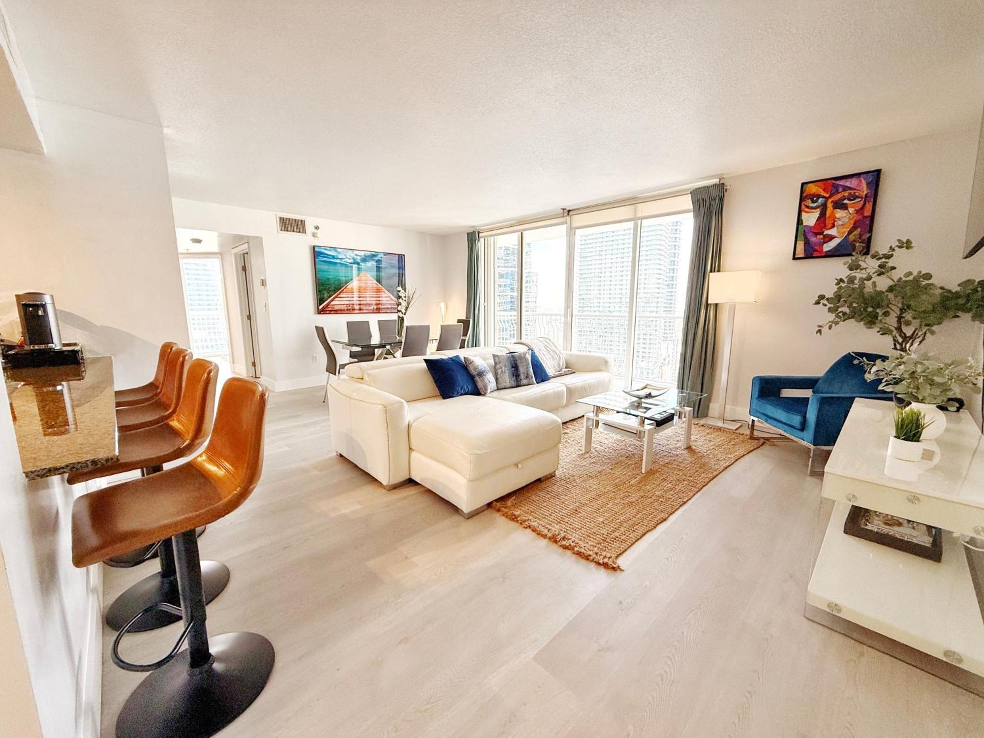 Upscale Brickell 3 Bedroom With Water Views And Free Parking Miami Dış mekan fotoğraf